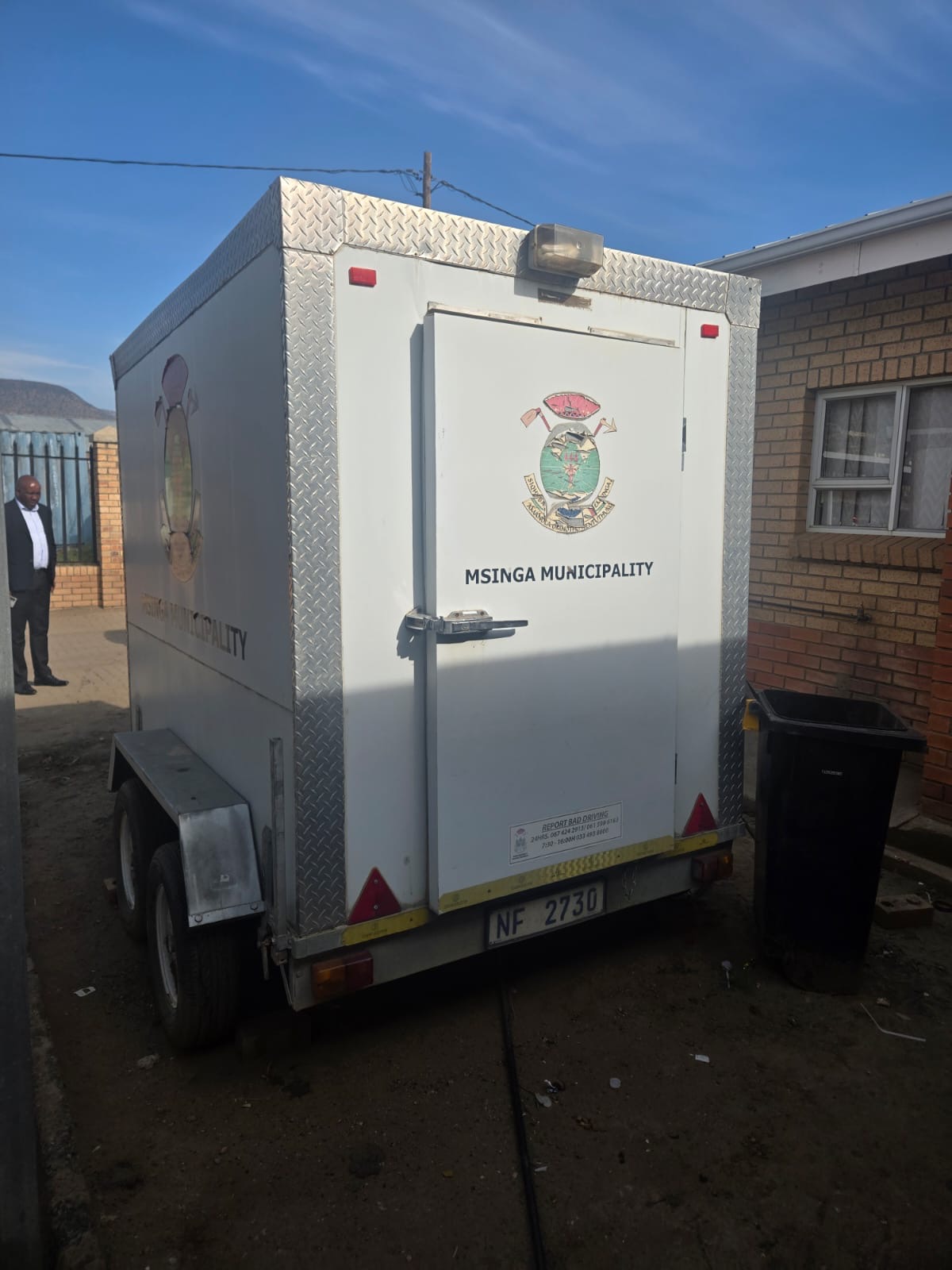 Msinga Municipality Enclosed Trailer — Rear Door