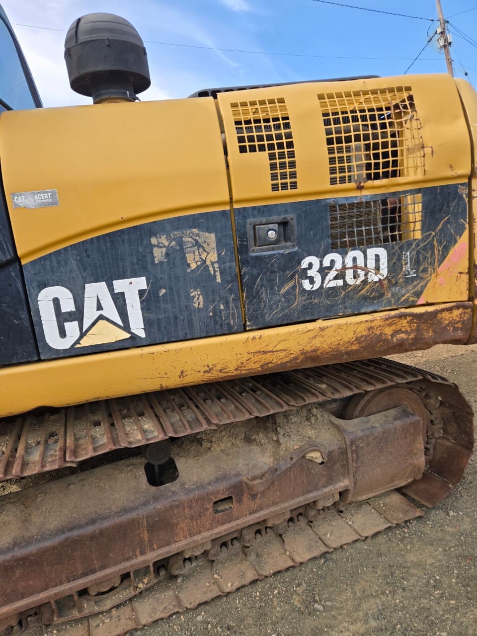 CAT 320D Excavator — Engine Bay Detail